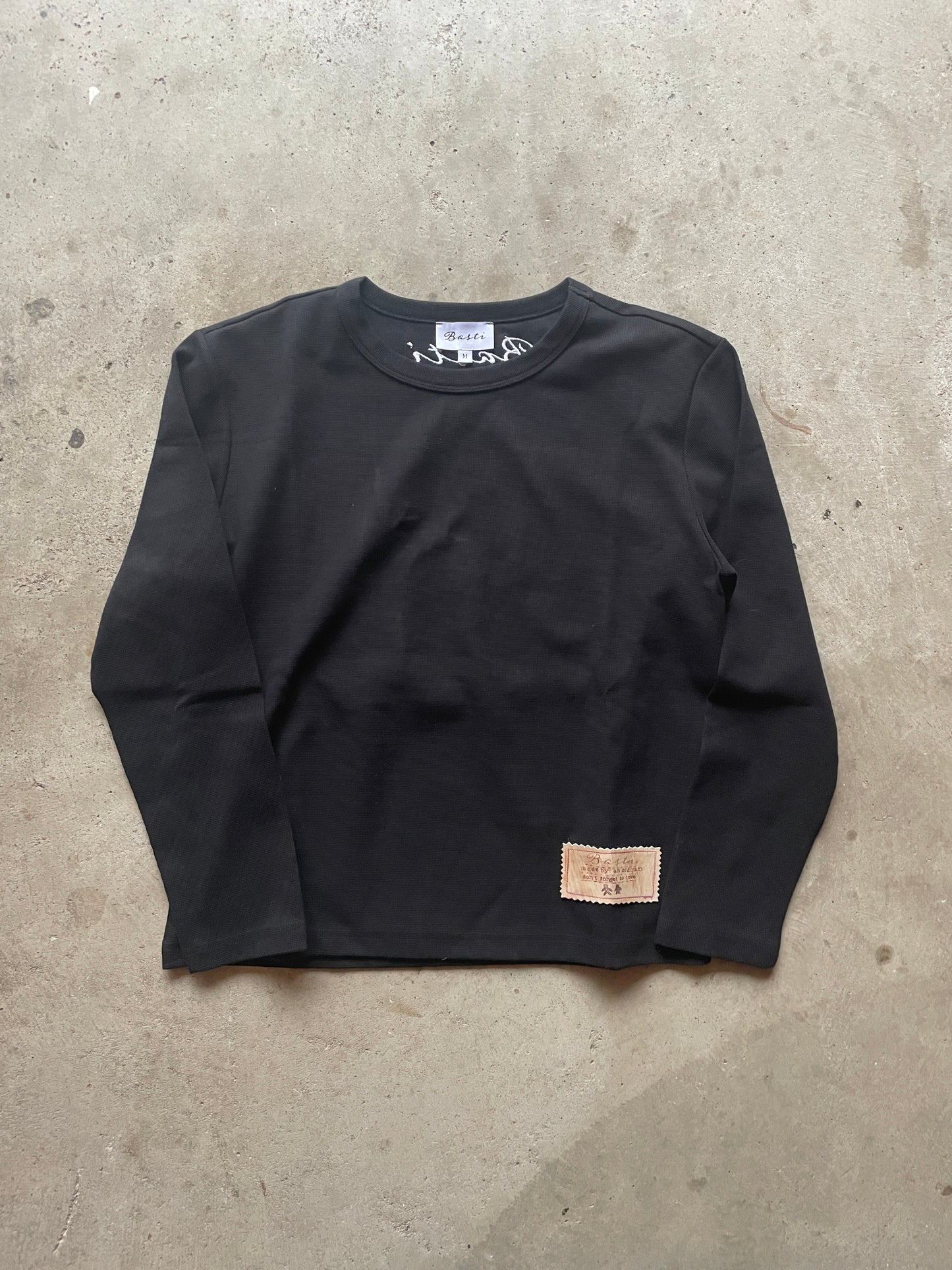 Basti waffle knit black