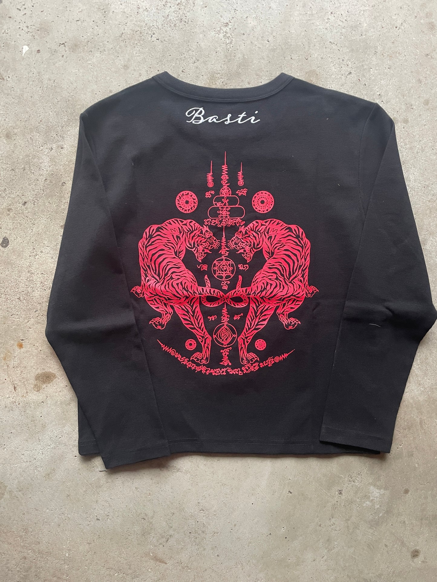 Basti waffle knit black